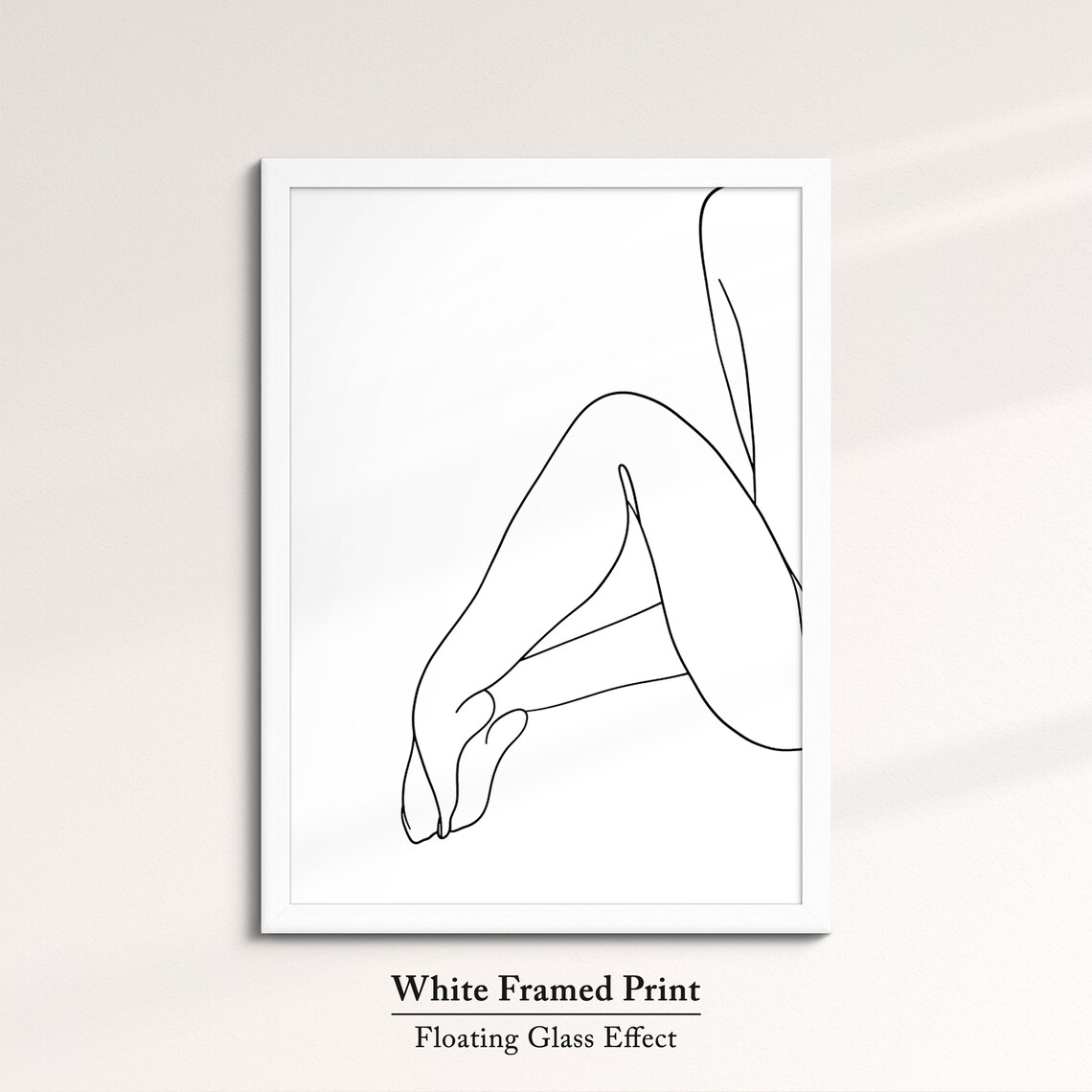 Minimalist Woman Leg Single Line Art Abstract Body Study Wall Poster - Image 7