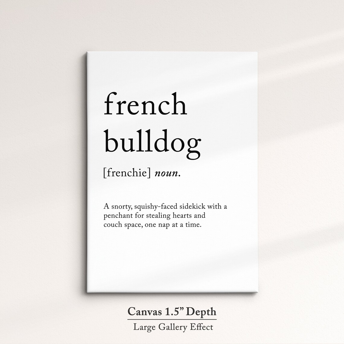 French Bulldog Funny Dictionary Definition Dog Lover Minimalist Poster - Image 3