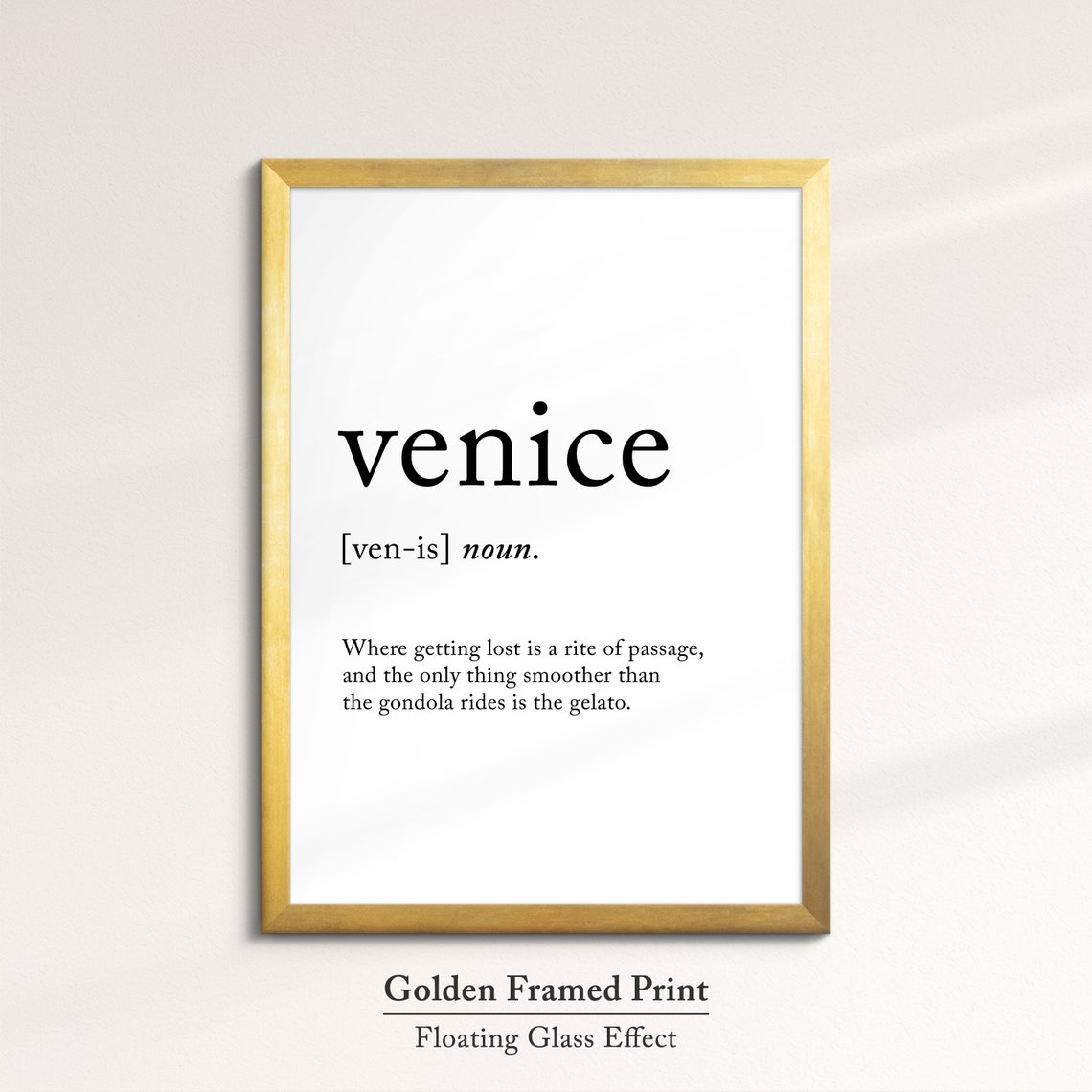 Venice Italy Funny Dictionary Definition Quote Minimalist Wall Poster - Image 5
