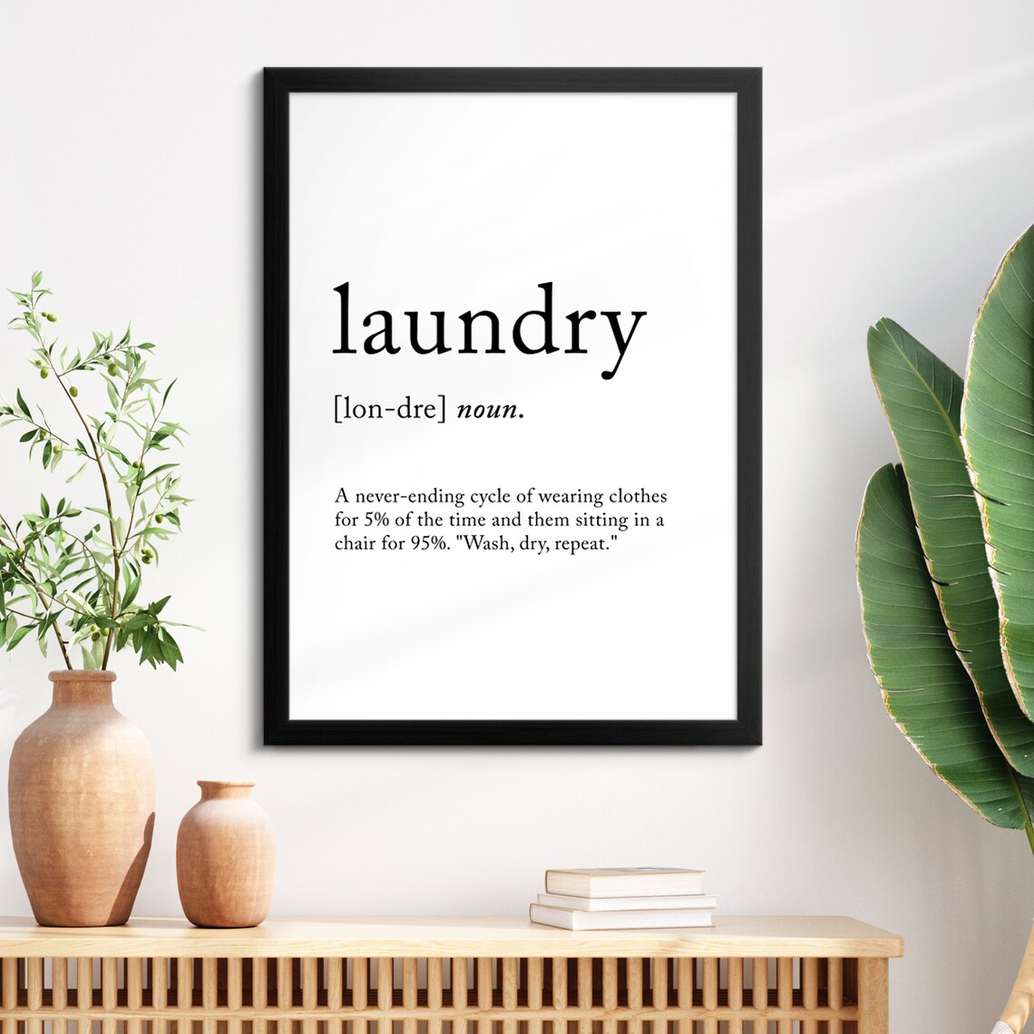 Laundry Minimalist Definition Quote Word Art Framed Print Framed Female Wall Art Lady Poster Feminine Home Decor Gifts For Her - Image 8