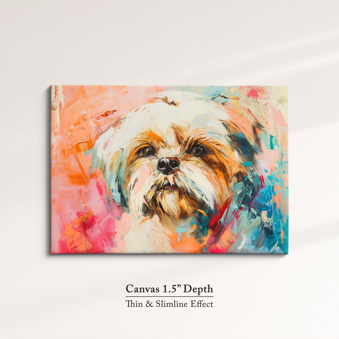 Shih Tzu Abstract Oil Painting, Dog Lover Art Print - Image 3
