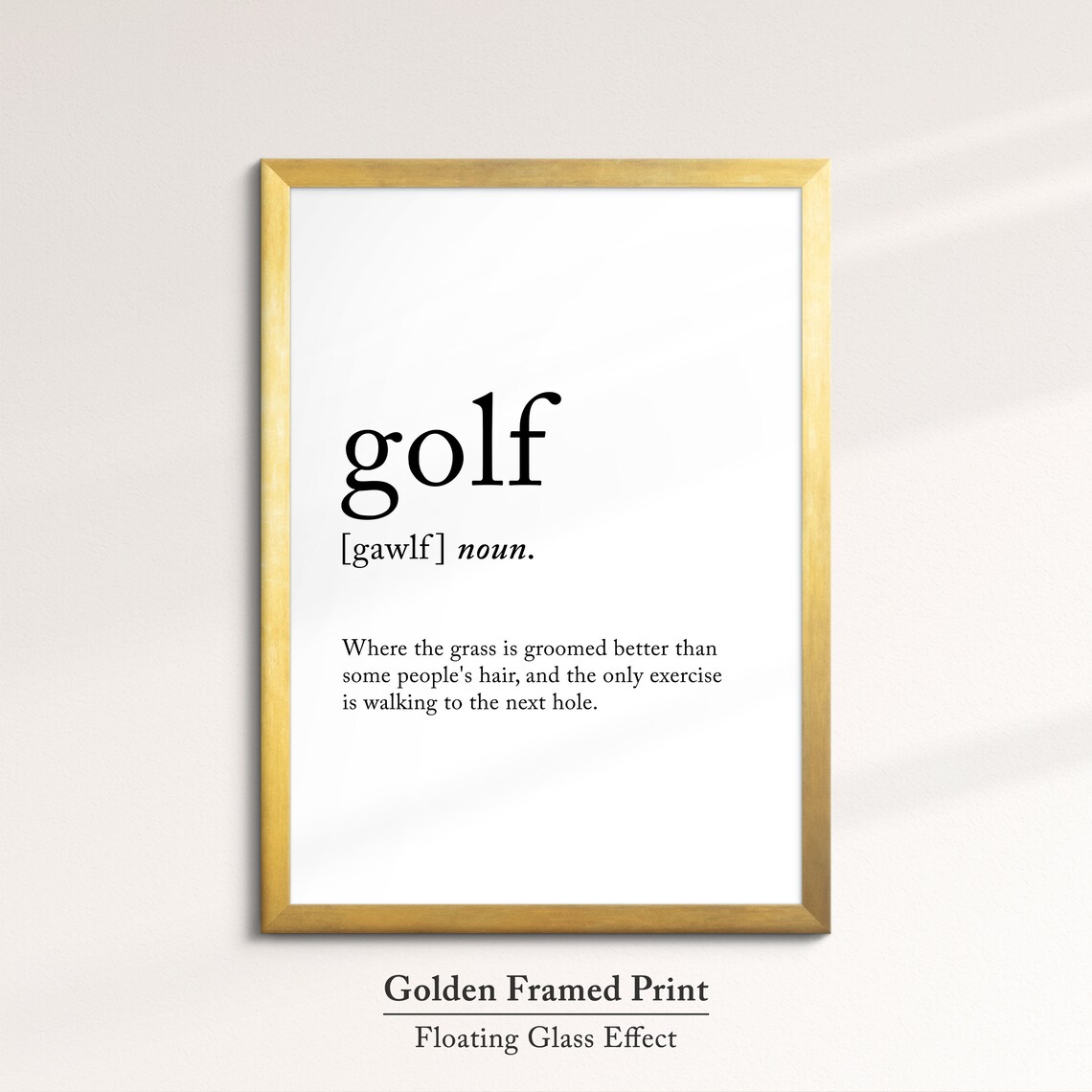 Golf Definition Dictionary Funny Sports Quote Minimalist Framed Print Framed Wall Art Poster Home Decor Interior Golf Gift - Image 5