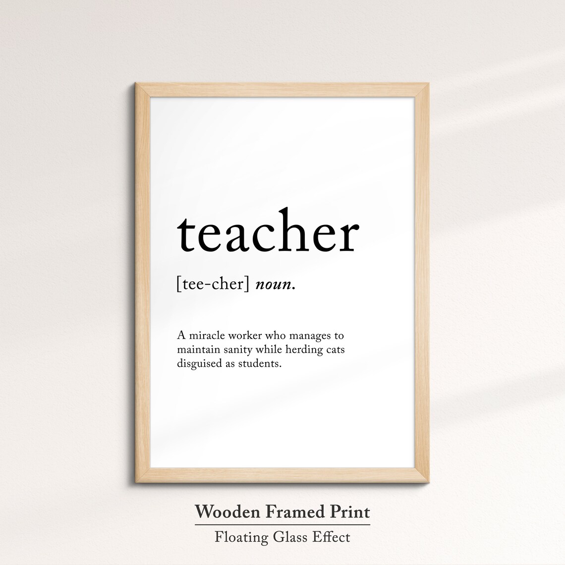 Teacher Funny Definition Dictionary Quote Minimalist Framed Print Framed Wall Art Poster Home Decor Interior Gifts For Teachers - Image 6