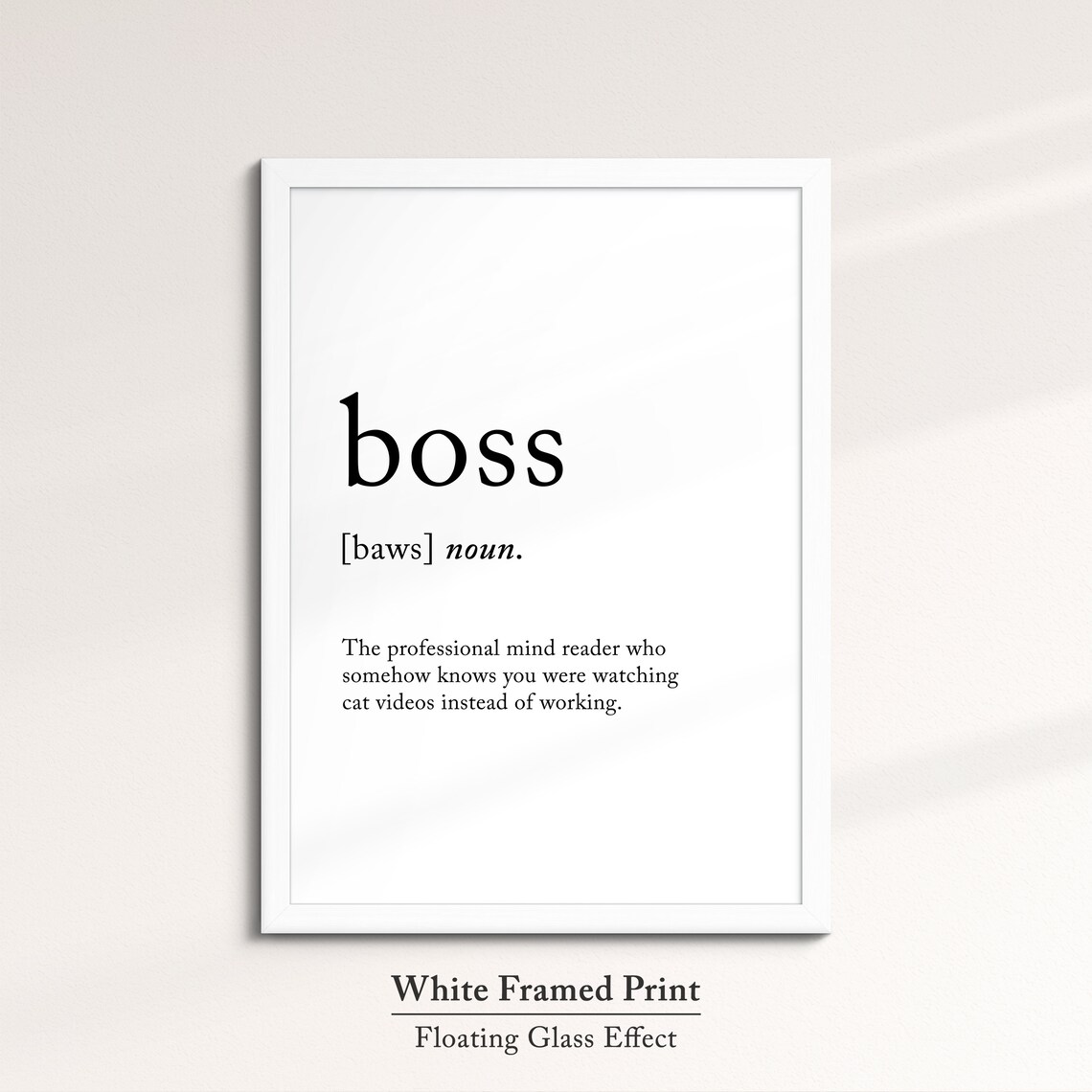 Boss Funny Dictionary Definition Quote Minimalist Office Poster Gift - Image 7