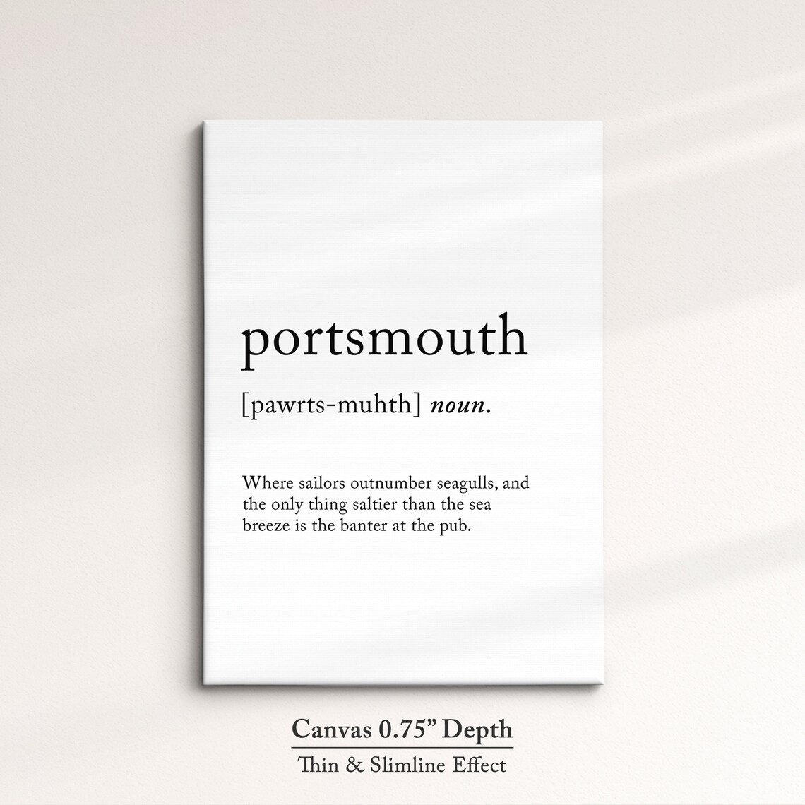 Portsmouth England Uk Definition Dictionary Funny Quote Minimalist Framed Print Framed Wall Art Poster Home Decor Interior Gifts - Image 4