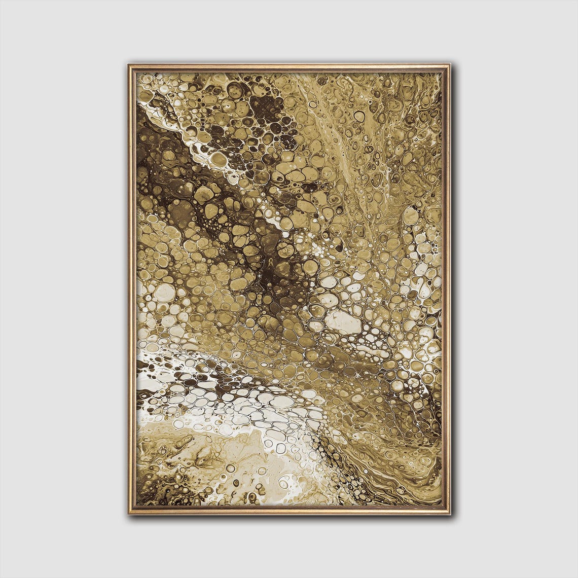 Gold Fluid Art Print Luxe Abstract Glam Decor