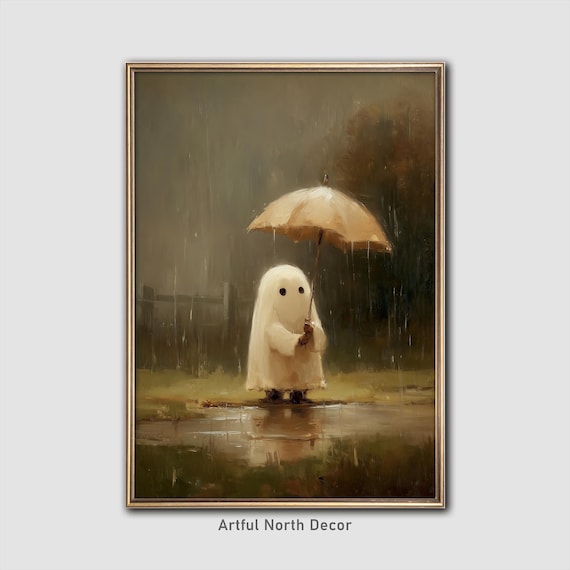 Umbrella Print, Moody Gothic Art Print
