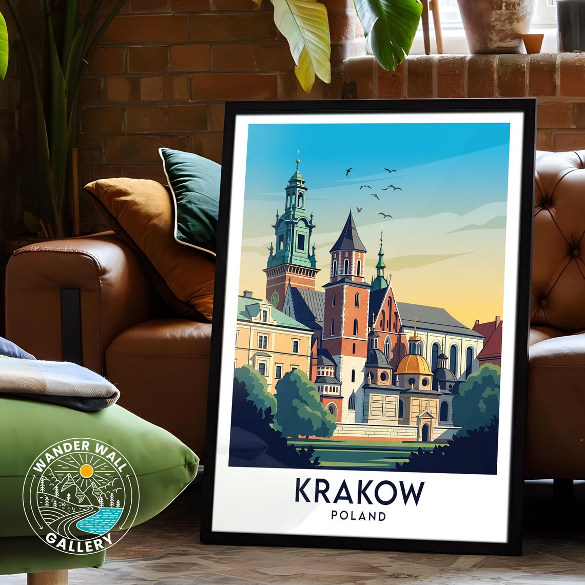 Krakow Poland Historic Cathedral Spires Cityscape Travel Poster - Image 6