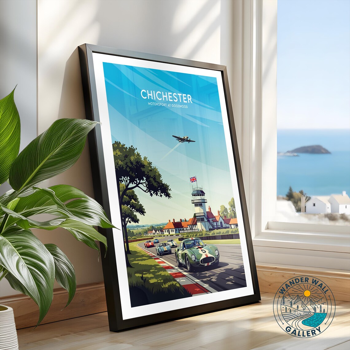Chichester Motorsport at Goodwood Classic Racing Circuit Retro Poster - Image 2
