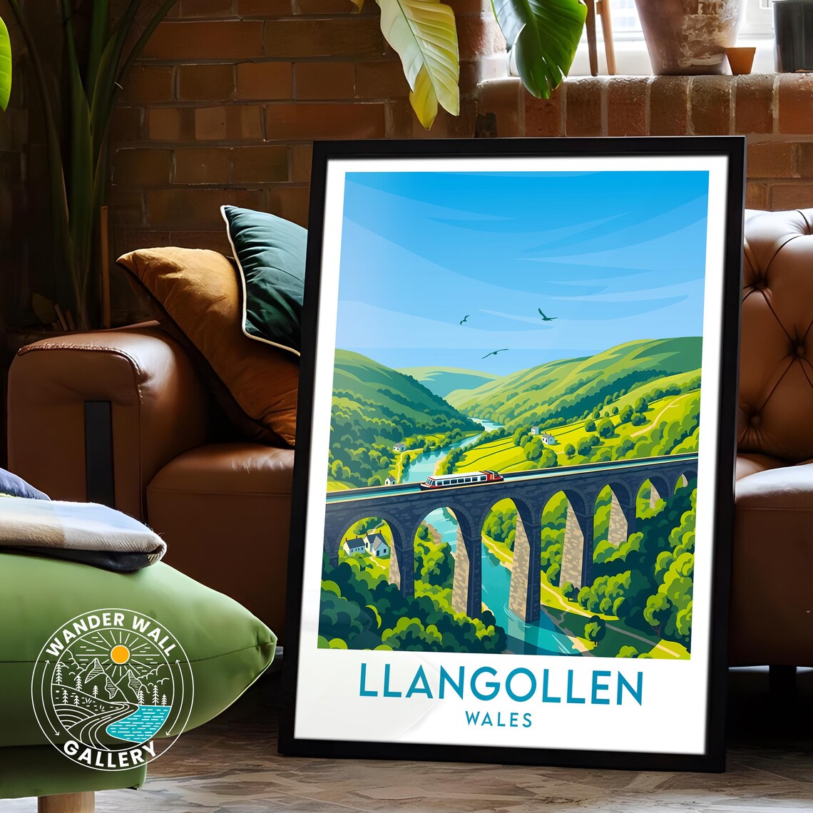 Llangollen Wales Pontcysyllte Aqueduct Canal Boat Travel Poster - Image 6