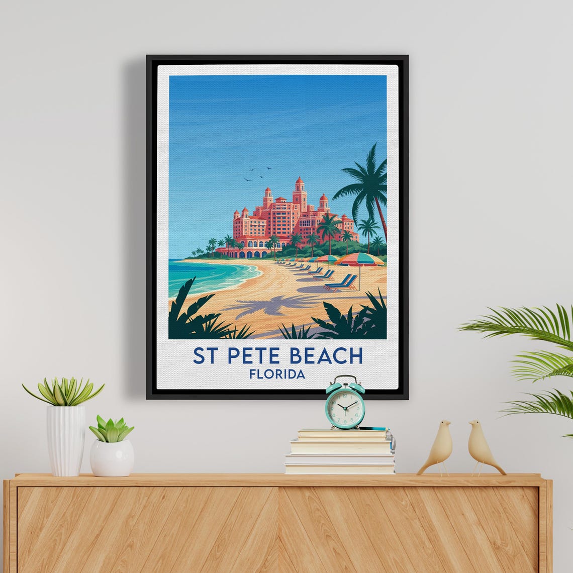St Pete Beach Florida Pink Resort Hotel Beach Umbrellas Poster - Image 5