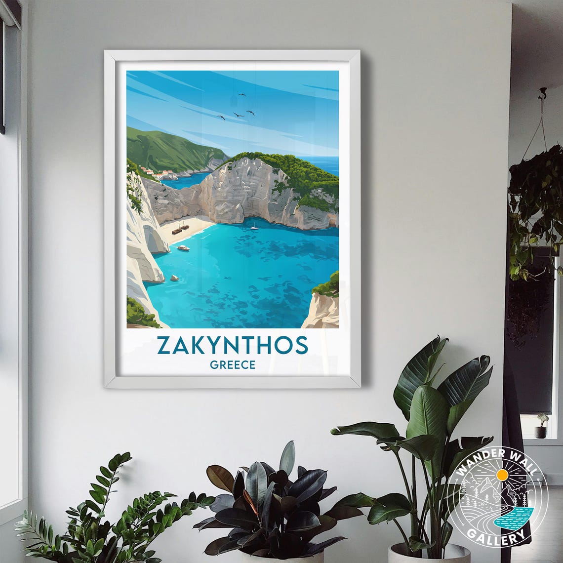Zakynthos Greece Navagio Shipwreck Beach Turquoise Cove Poster - Image 3