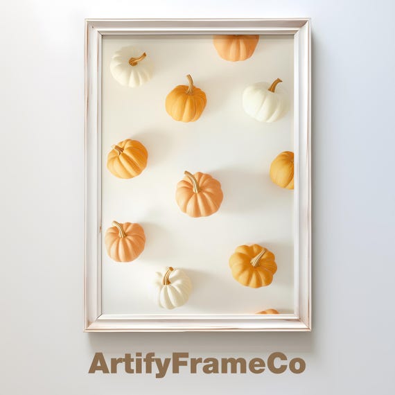 Cute Pumpkin Pattern Art Halloween Autumnal Wall Art Modern Fall Home Decor Halloween Instant Art
