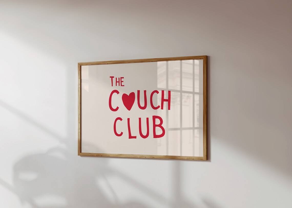 Couch Club Landscape Heart Quote Art Poster - Image 2