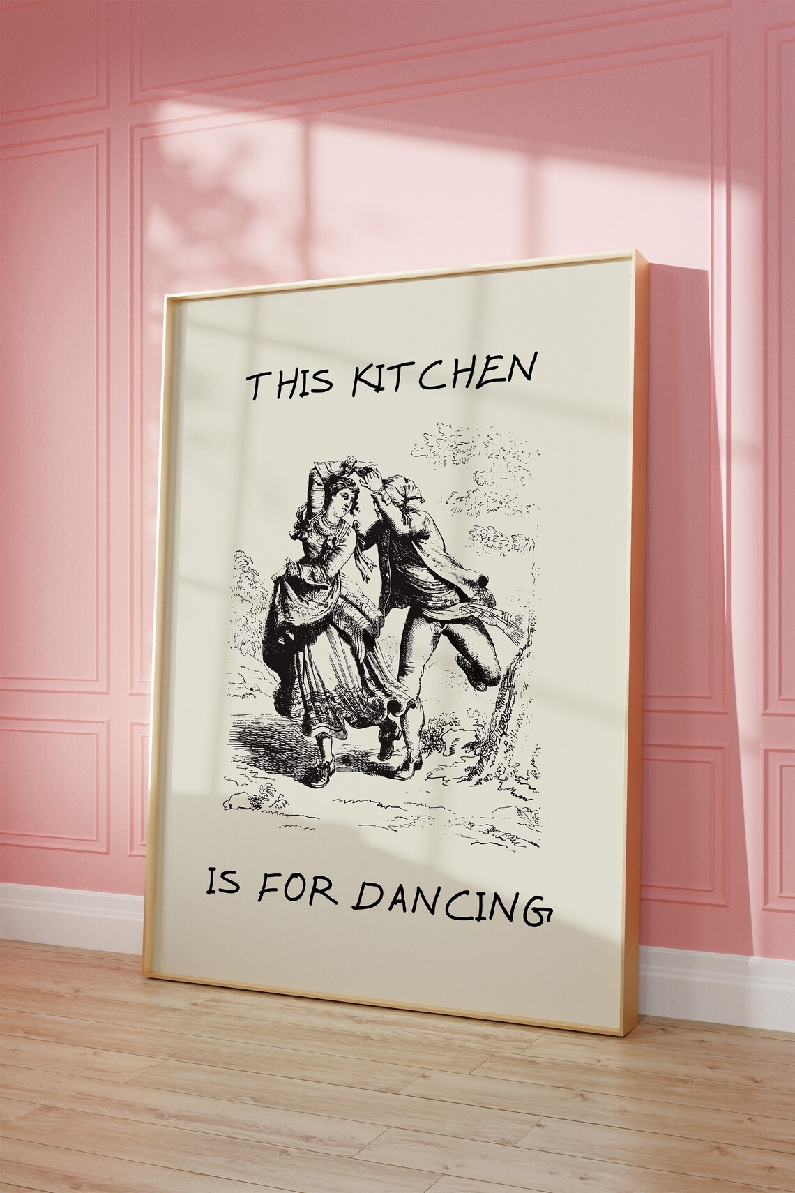 Vintage Kitchen Print Aesthetic Kitchen Decor Vintage Dancing Print Cute Dance Art Kitchen Wall Art Print 1 Print - Image 2