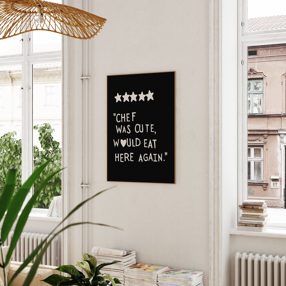Chef Was Cute Aesthetic Kitchen Decor Art Print - Image 2