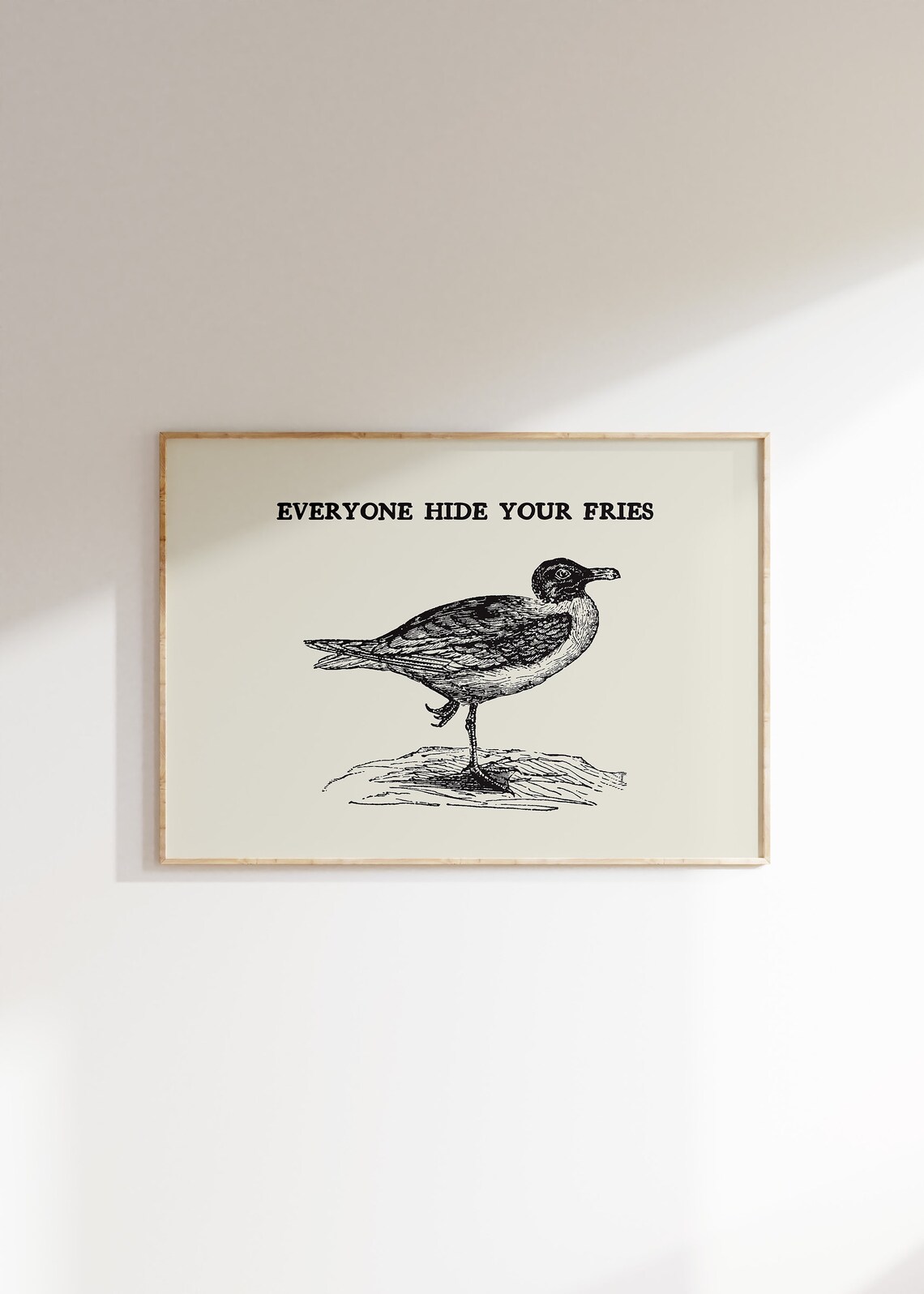 Vintage Seagull Print, Funny Beach House Decor - Image 4