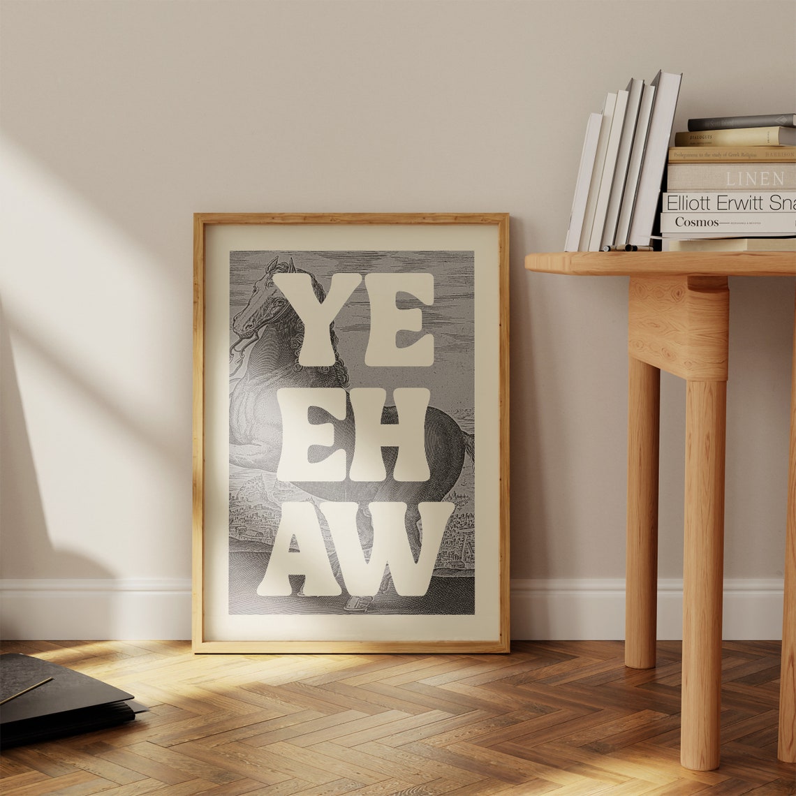 Vintage Yeehaw Western Horse Art Print - Image 2