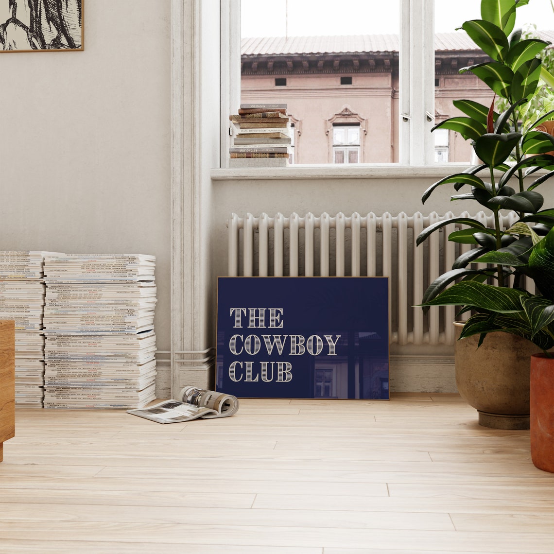 The Cowboy Club Deep Navy Western Typography Home Decor Poster - Image 3