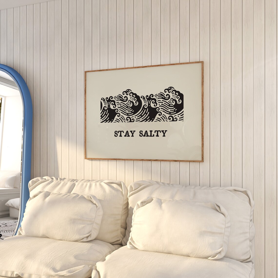 Cute Coastal Vintage Beach House Decor, Ocean Travel Poster - Image 3