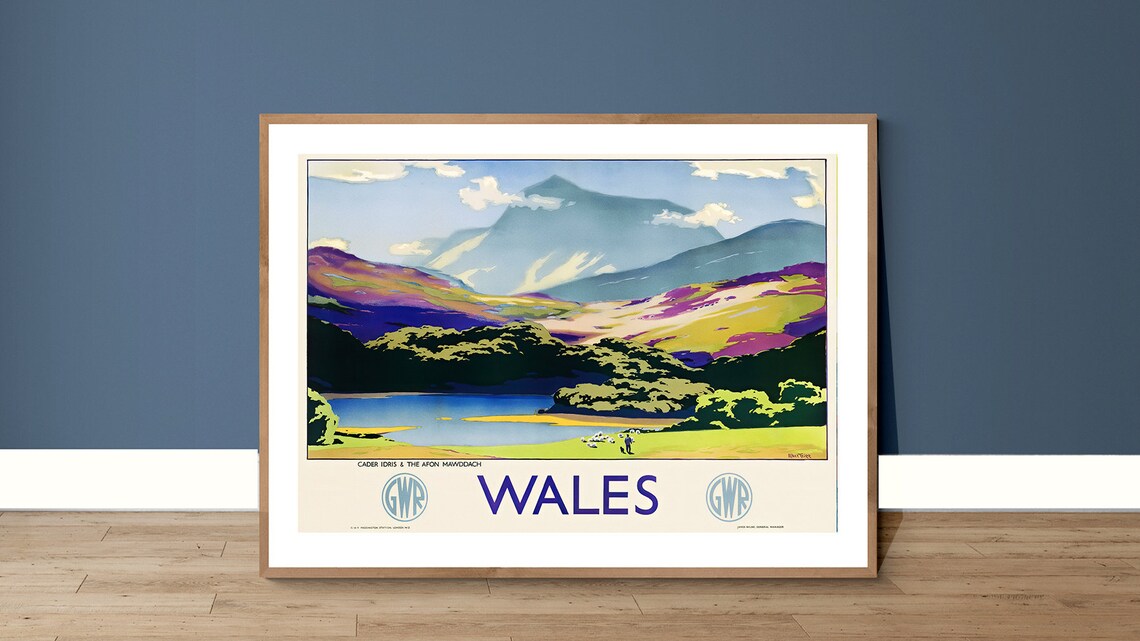 Wales Vintage Travel Poster, Travel Poster
