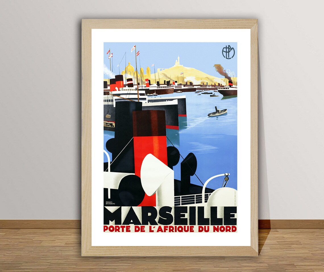 Marseille France Vintage Travel Poster, Europe Art Print - Image 2