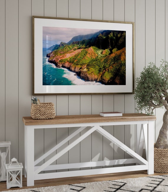 Napali Coast, Kauai Aerial Photography Poster