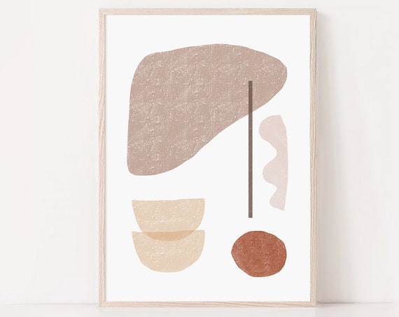 Neutral Brown Beige Art Pastel Wall Art Large Abstract Art Print Abstract Wall Art Living Room Wall Art