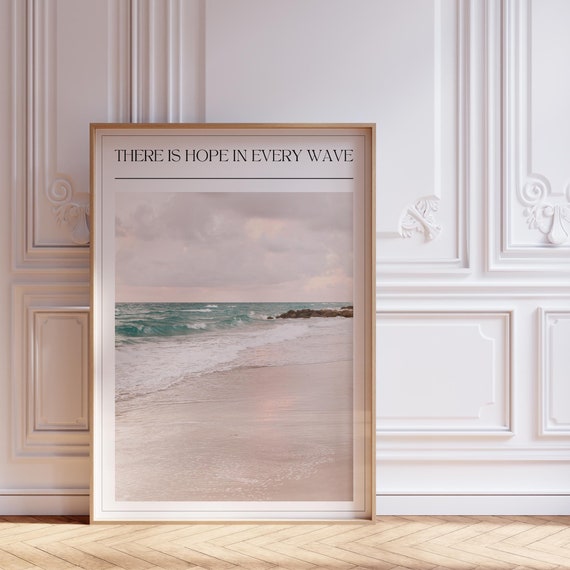 Waves Surf Poster Beach Print Vintage Surf Poster For Coastal Decor Ocean Art And Beachy Room Decor Wall Art Teenage Girl Gift