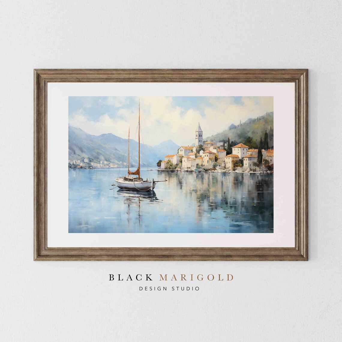 Solitude Of Hvar Vintage Oil Painting Art Print - Image 2