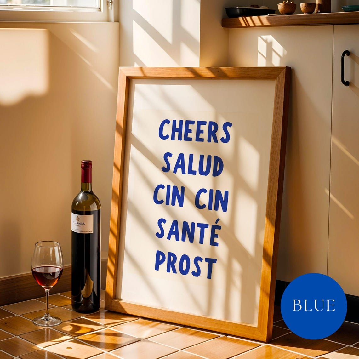 Cheers Print, Bar Cart Decor Wall Art - Image 2