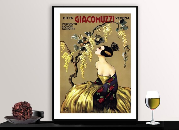 Ditta Giacomuzzi Venezia Vintage Food Drink Travel Poster
