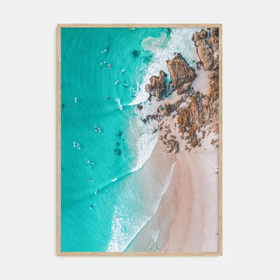 Fine Art Surfing Print Color Photography Poster For Beach Lovers Surfers Coastal Wall Art Dcor