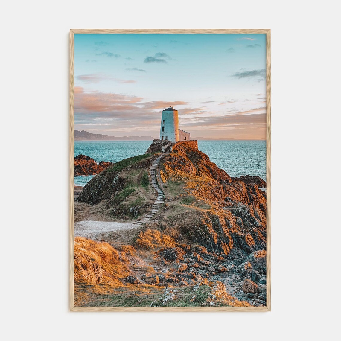 Lighthouse Color Photography Art Print, Nautical Decor