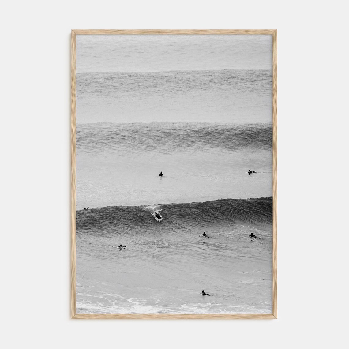 Surfer Black and White Photography, Coastal Art Print