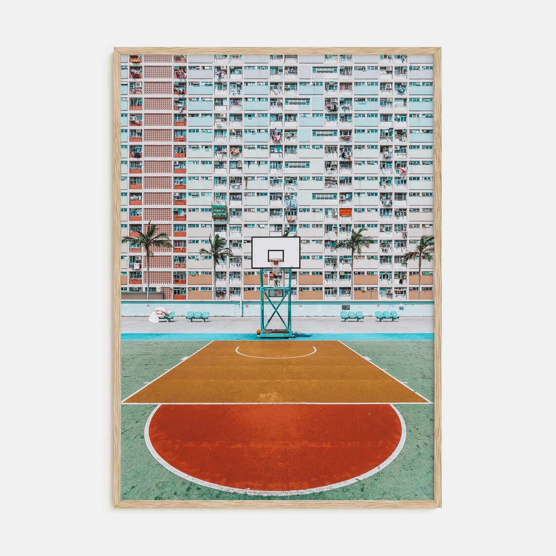 Basketball Court, Color Photography Art Print
