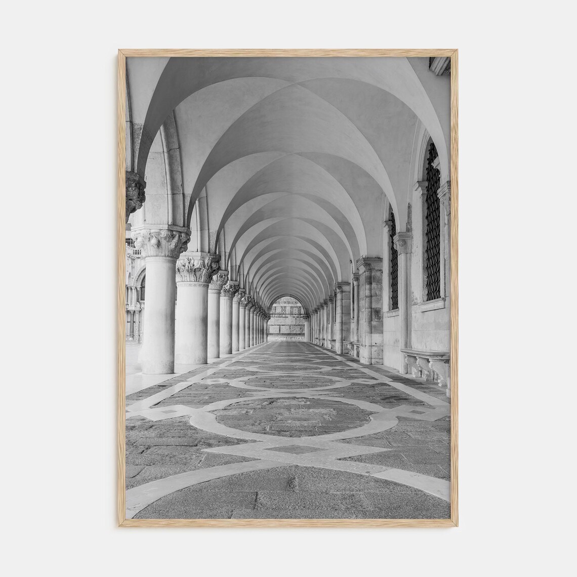 Archway Black White Photography Poster, Modern Minimalist