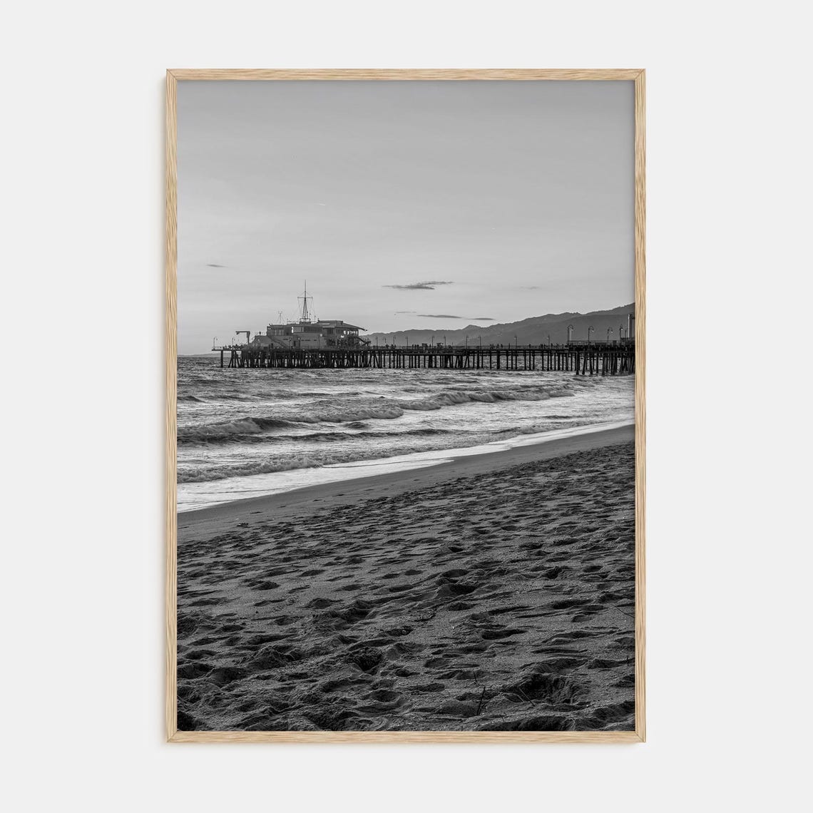 Fine Art Pier Print Black White Photography Poster Coastal Wall Art Stunning Nautical Decor For Home Or Office