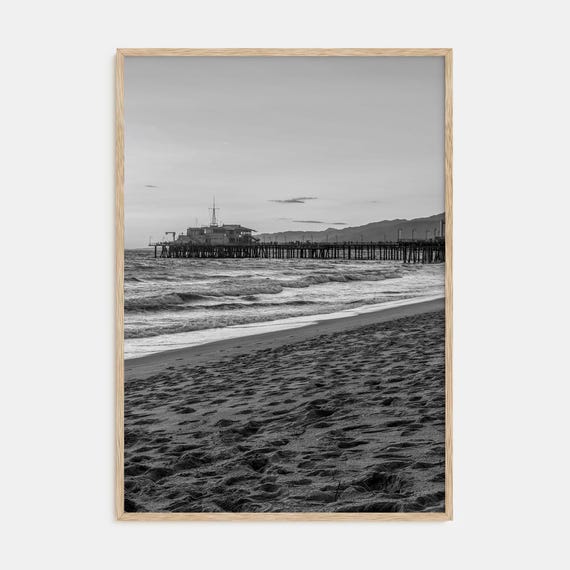 Fine Art Pier Print Black White Photography Poster Coastal Wall Art Stunning Nautical Decor For Home Or Office