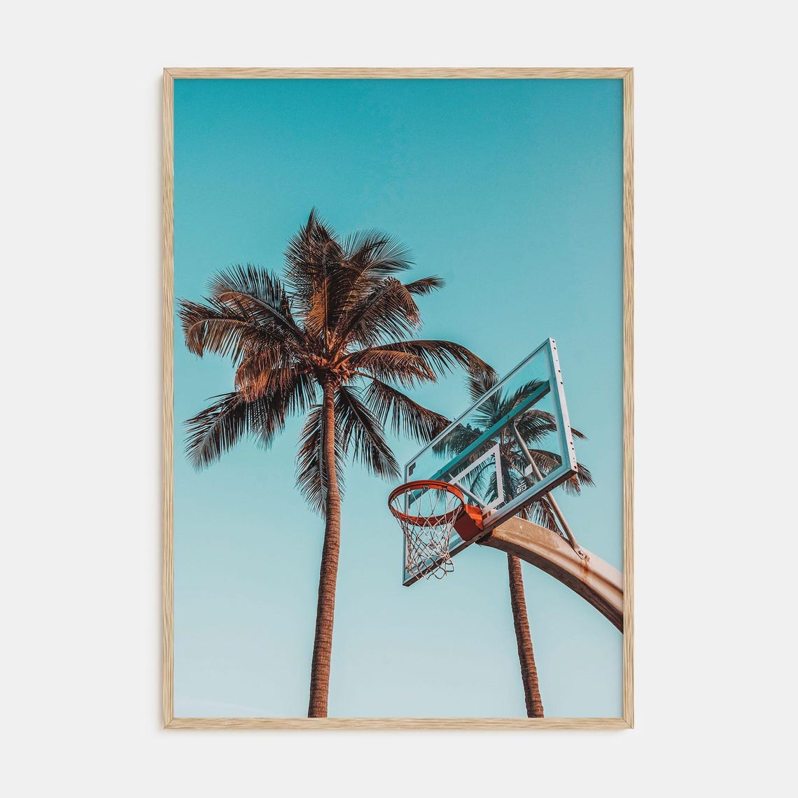 Fine Art Basketball Court Print Color Photography Poster Wall Art Decor For Sports Lovers Athletes