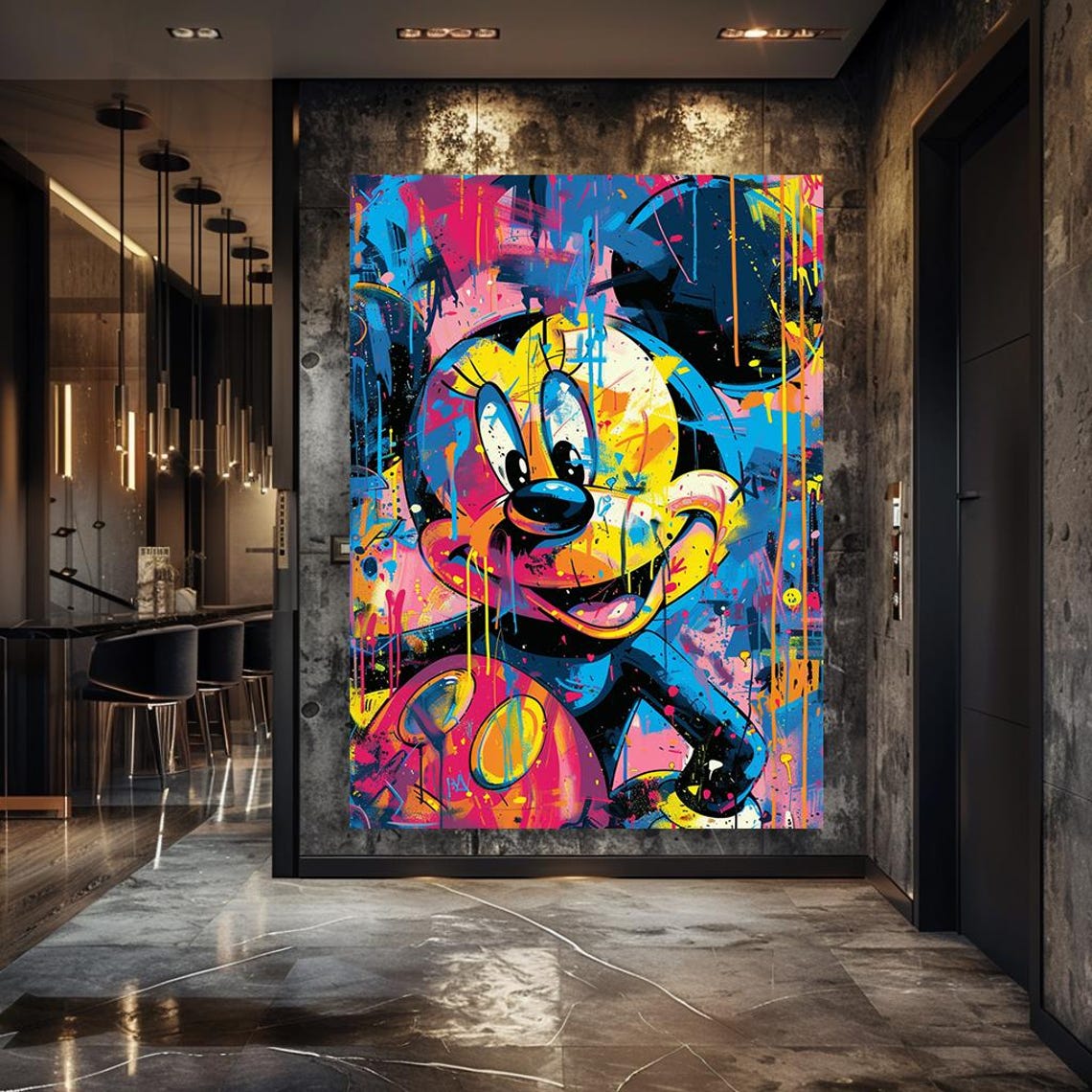 Wall Art Framed Art Home Decor Dynamic Urban Graffiti Wall Decor Vibrant And Bold Framed Art Modern Abstract Street - Image 3
