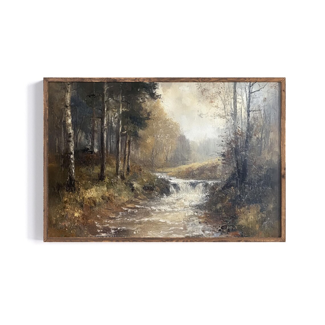 Summer Forest Landscape, Vintage Woodland Waterfall - Image 4