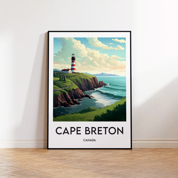 Cape Breton Island Poster Print Gift Nova Scotia Wall Art Cabot Trail