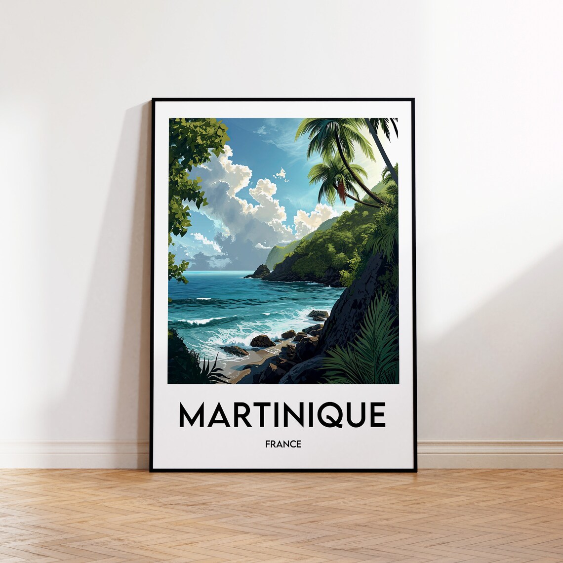 Martinique Vintage Travel Poster, France Art Print
