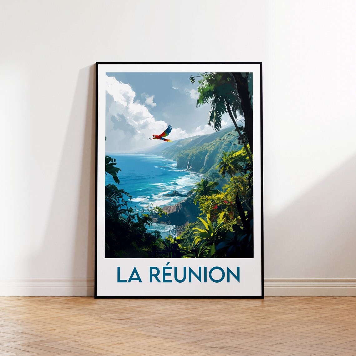 Reunion Island Vintage Travel Poster Print
