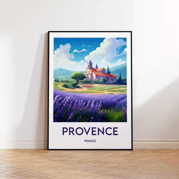 Provence Poster Print Illustration French Riviera France