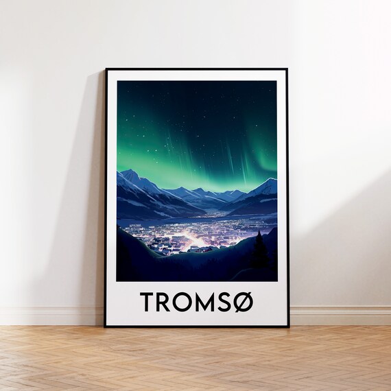 Tromso Norway Vintage Travel Poster Print