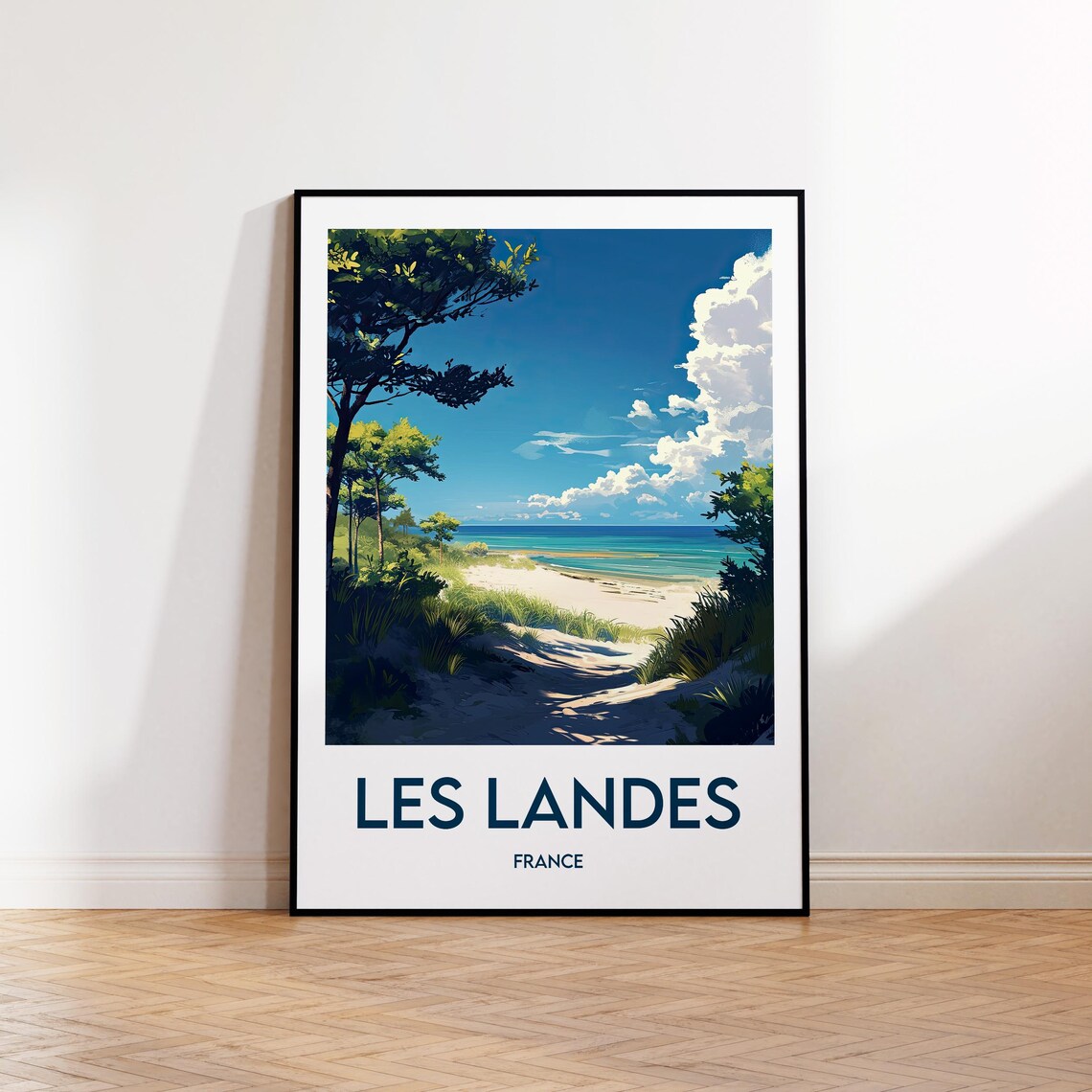 Les Landes Vintage Travel Poster, Southwest France