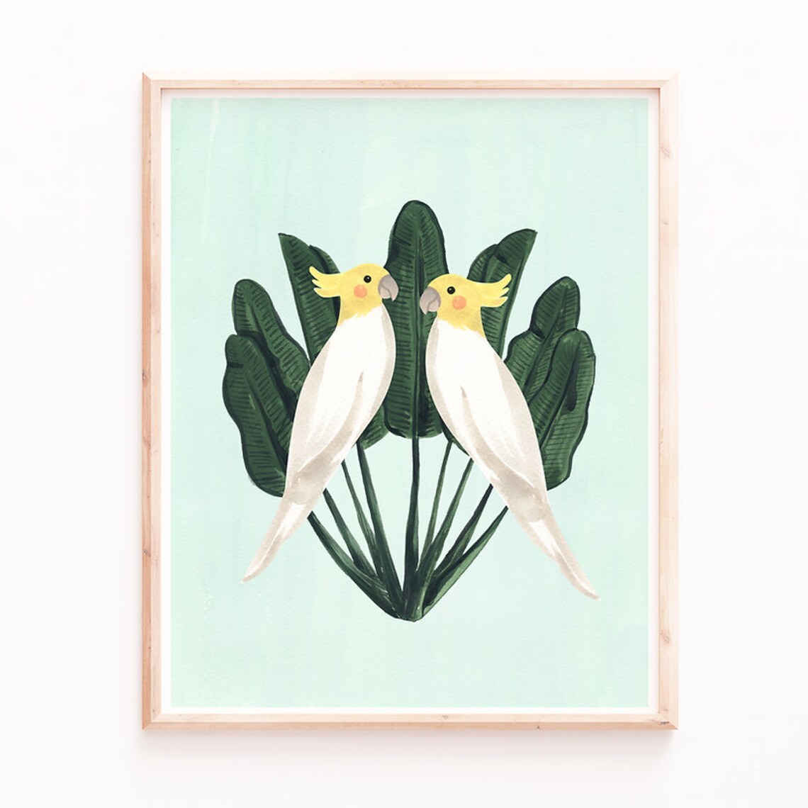 Cockatiels Art Print, Sabina Fenn Illustration - Image 2