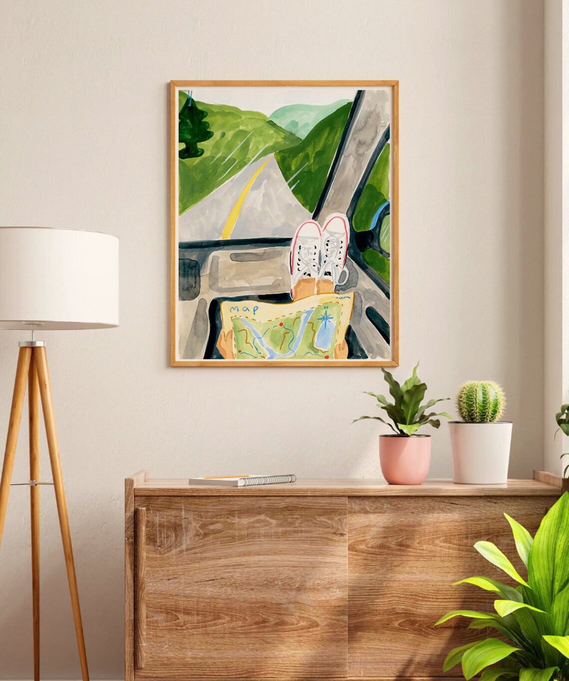Road Trip Art Print, Summer Adventure Map - Image 2